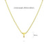 Initials Brick Alphabet Letter Necklace Gold Layered Steel Jewellery